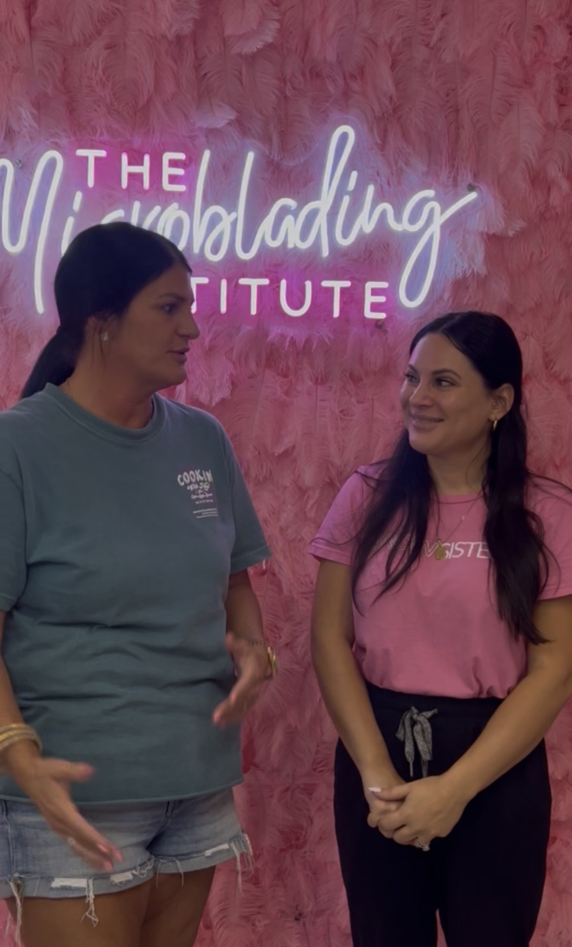 Victoria Racca with Hal the Cajun Lady at The Microblading Institute and Laser Center
